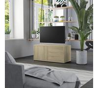vidaXL Meuble TV Chêne sonoma 80x34x36 cm Aggloméré