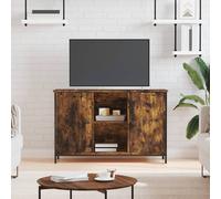 Vidaxl Meuble Tv Chêne Fumé 100x35x65 Cm Bois D'ingénierie Marron