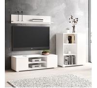 Meuble TV - Armoire TV moderne FOCUS 155 cm blanc