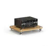 Meuble TV/Audio à 1/2/3/4 Niveaux, avec Pointes de découplage, étagère for Consoles et équipements de Jeux vidéo, idéale for la Maison, Le Bureau ou la Salle de cinéma.(Beige,1 Tier)