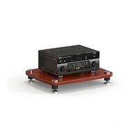 Meuble TV/Audio à 1/2/3/4 Niveaux, avec Pointes de découplage, étagère for Consoles et équipements de Jeux vidéo, idéale for la Maison, Le Bureau ou la Salle de cinéma.(Brown,1 Tier)