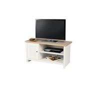 - Meuble TV avec 1 porte et 2 niches de rangement en bois HANOI - Blanc - HANOI