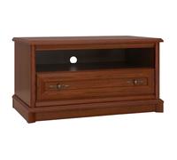 Meuble TV avec 1 tiroir et étagère, couleur châtaigne - Longueur 101 x Profondeur 54,5 x Hauteur 54,5 cm