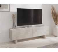 Meuble TV avec 2 portes en MDF - 150 cm - Beige - LUDIMA