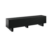 Meuble TV avec 2 portes en MDF - 180 cm - Noir - LUDIMA