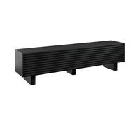 Meuble TV avec 2 portes en MDF - 180 cm - Noir - LUDIMA