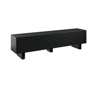 Meuble TV avec 2 portes en MDF - 180 cm - Noir - LUDIMA