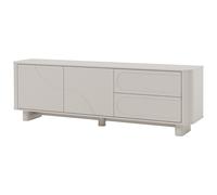 Meuble TV avec 2 portes et 2 tiroirs - Beige - DIGARA