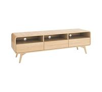 Meuble TV avec 3 tiroirs et 3 niches - Naturel - JALEMO