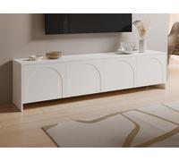 Vente-unique - Meuble TV avec 4 Portes - Blanc - NALYRA de Maison Céphy