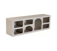 Vente-unique - Meuble TV avec 7 niches - Effet marbre Gris - LUELA