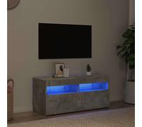 Meuble TV avec bandes LED avec stockage Bois d'ingénierie Basboard vidaXL vidaXL