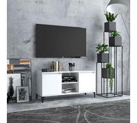 vidaXL Meuble TV avec pieds en métal Sonoma gris 103,5x35x50 cm