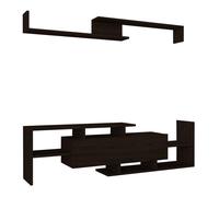 Meuble TV avec étagère murale Liksefte 154 x 28 x 42 cm noir