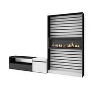Meuble TV avec feu 260x186x35cm Pour les TV jusqu'à 65"" Blanc RF2551