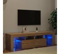 Meuble TV avec Lumières LED Armoire de Télévision Salon Chêne Sonoma vidaXL