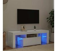 Meuble TV avec Lumières LED Armoire de Télévision Salon Gris Béton vidaXL