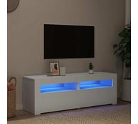 Meuble TV avec Lumières LED Armoire de Télévision Salon Gris Béton vidaXL