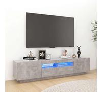 vidaXL Meuble TV avec Lumières LED, Armoire de Télévision avec Rangement, Meuble Télé de Salon Salle de Séjour Intérieur, 3081901