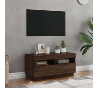 vidaXL Meuble TV avec Lumières LED Armoire Basse Centre de Divertissement Armoire Média Salon Salle de Séjour Intérieur 815722