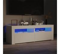 Meuble TV avec lumières LED blanc 120x35x40 cm Blanc G