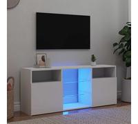 Meuble TV avec lumières LED Chêne marron 120x30x50 cm meuble TV vidaXL