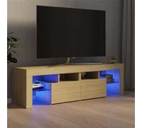 Meuble TV avec lumières LED Chêne sonoma 140x36,5x40 cm Chêne sonoma G