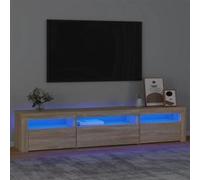 Vidaxl Meuble Tv Avec Lumières Led Chêne Sonoma