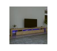 Vidaxl Meuble Tv Avec Lumières Led Chêne Sonoma 290x36,5x40 Cm Multicolore