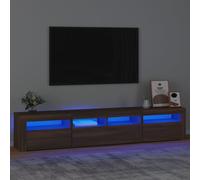 Meuble TV avec Lumières LED Chêne Sonoma Centre de Divertissement vidaXL