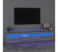vidaXL Meuble TV avec Lumières LED Centre de Divertissement Rangement Meuble Média Meuble de Salon Salle de Séjour Maison 3152736