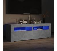 Meuble TV avec lumières LED gris béton 120x35x40 cm Gris b G