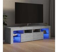 Vidaxl Meuble Tv Avec Lumières Led Gris Béton 140x36,5x40 Cm Gris