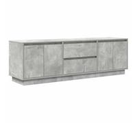 Meuble TV avec lumières LED gris béton 160,5x41x50 cm