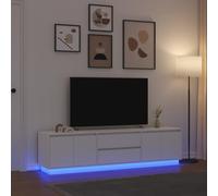 vidaXL Meuble TV blanc 188,5x41x50 cm bois d'ingénierie