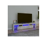 vidaXL Meuble TV avec Lumières LED Centre de Divertissement Rangement Meuble Média Meuble de Salon Salle de Séjour Maison 3152813