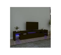 vidaXL Meuble TV avec Lumières LED Centre de Divertissement Rangement Meuble Média Meuble de Salon Salle de Séjour Maison 3152795