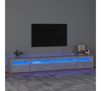 Meuble TV avec Lumières LED Noir Centre de Divertissement Rangement vidaXL