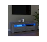 Meuble TV avec lumières LED sonoma gris 120x35x40 cm