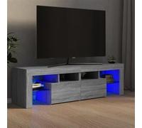 Meuble TV avec lumières LED Sonoma gris 140x36,5x40 cm Sonoma gris G