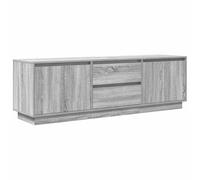 vidaXL Meuble TV 160,5x41x50 cm Sonoma Gris avec lumières LED