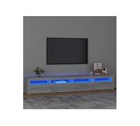 Meuble TV avec lumières LED Sonoma gris 240x35x40 cm