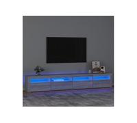 Meuble TV avec Lumières LED Noir Centre de Divertissement Rangement vidaXL