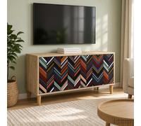 vidaXL Meuble TV GENNEP 102 x 33 x 50 cm Sonoma Bois d'ingénierie, Meuble TV rectangulaire pour Salon Moderne, Rangement spacieux, Meuble en Bois, Cabinet Pratique pour médias