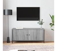 Meuble TV avec Portes Armoire de Télévision Chêne Fumé Bois Ingénierie vidaXL