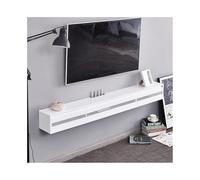 Meuble TV avec Rangement Meuble TV Flottant, Console multimédia Murale de 59", Centre Divertissement Moderne et étroit avec Porte Rabattable, for Salon Chambre à Coucher