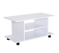 Meuble TV avec roulettes pivotantes banc TV en bois avec étagères support télé pour télévision jusqu'à 42 pouces style