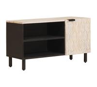 Meuble TV en bois de manguier - vidaXL - Finition Acacia Brun - 80x31,5x46 cm - Bois de manguier massif - Pieds en fer