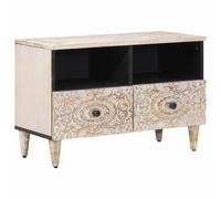Meuble TV avec stockage Bois de mangue massif Cabinet en bois Rangement vidaXL v