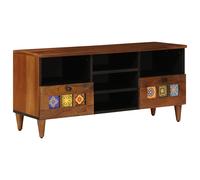 vidaXL Meuble TV Noyer 100 x 33,5 x 46 cm Bois de mangue massif